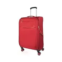 alpini valise souple taille moyenne/soute svelta 3.0 garantie 2ans bagage tissu teflon structure ultra léger et rigide (rouge bordeau (orange red), m soute moyenne, 69 x 43 x 28 cm, 69-82 l, 2,6kg)