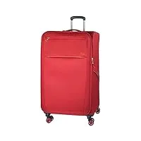 alpini valise souple grande taille/soute svelta 3.0 garantie 2ans bagage tissu teflon structure ultra léger et rigide (rouge bordeau (orange red), l soute, 79 x 48 x 33 cm, 100-119l, 3kg)