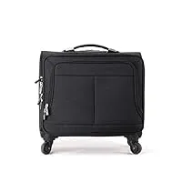 yllhk trolley bagages d'ordinateur avec verrouillage à code, sac de voyage à roulettes avec plaque signalétique anti-perte d'embarquement, imperméable tissu oxford bagages cabine, 23 pouces noir