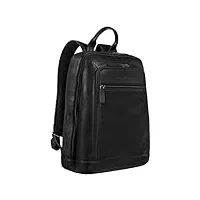 stilord 'watson' sac à dos pour ordinateur portable 15,6 pouces cuir backpack grand sac à dos d'affaires vintage sacs de bureau xl en cuir véritable, couleur:ossidiana nero