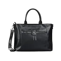 tom tailor bella, grand sac cabas femme, noir, 37x14x28