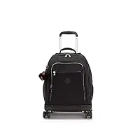 kipling new zea, grand sac à dos ergonomique à 4 roues 360° pour enfants, léger, 50 cm, 26 l, 2.35 kg, noir véritable