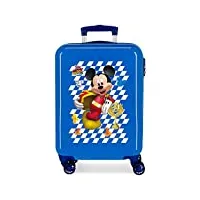 disney good mood valise de cabine bleue 37 x 55 x 20 cm rigide abs fermeture à combinaison latérale 32 l 2 kg 4 roulettes doubles bagage à main