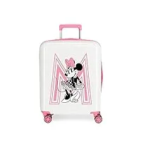 disney pretty minnie valise de cabine multicolore 40 x 55 x 20 cm rigide abs fermeture tsa intégrée 38,4 l 2 kg 4 roulettes doubles bagage à main