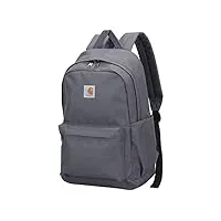 carhartt sac à dos essentials avec housse pour ordinateur portable 15" pour les voyages, le travail et l'école, gris, taille unique mixte