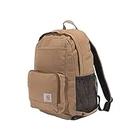 carhartt sac à dos à compartiment unique de 23 l, durable, avec housse pour ordinateur portable et base résistante à l'abrasion, marron, taille unique