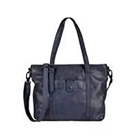 bear design sac cabas diede cl36739-blue en cuir pour femme 34 x 27 cm