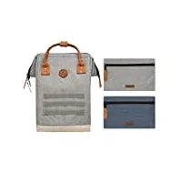 cabaia - modèle new york - sac à dos avec 2 poches - medium - 23l - déperlant et garantie à vie - elegant pour homme et femme - ecole, voyage et affaires - certifié vegan