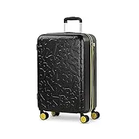 lois - valises. lot de valise rigides 4 roulettes - valise grande taille, valise soute avion, bagages pour voyages.ensemble valise voyage. verrouillage à combinaison 171117, noir