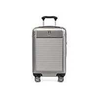 travelpro platinum elite valise rigide extensible en soute, 8 roulettes, serrure tsa, valise rigide en polycarbonate, sable métallisé, moyen à carreaux 64 cm