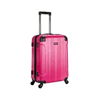 kenneth cole reaction bagage cabine vertical à roulettes out of bounds, magenta, 24-inch checked, out of bounds bagages collection sac de voyage léger et durable à roulettes