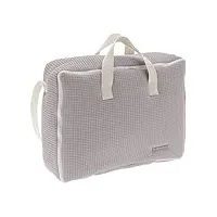 valise bebe hopital mimuselina - valise maternité idéal comme valise de nouveau-né - valise de voyage pour bébé - valise de week-end pour bébé - bagage à main (waffle taupe)