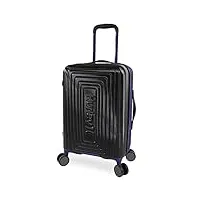 hurley suki valise rigide à roulettes pivotantes noir/bleu 53,3 cm