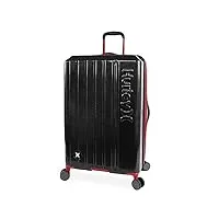 hurley swiper valise rigide à roulettes pivotantes noir/rouge 73,6 cm