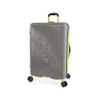 hurley suki valise rigide à roulettes pivotantes 73,7 cm, gris clair/fluo, 29" check in, suki valise rigide à roulettes pivotantes 73,7 cm