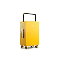 tuplus valise de voyage abs valise cabine à 4 roulettes valise moyenne rigide bagage à main avec serrure tsa, série Équilibre (yellow, 66.5 x 43 x 25.5 cm)
