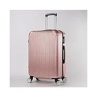 star river suitcase with brake silent caster, luggage suitcase, trolley case, thick zipper, 3-digit code lock .20/22/24/26 inches, pink, silver, black, brown