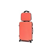 celims valise cabine/moyen/grande avec ou sans vanity, marque française (orange - 5859, moyen & vanity)