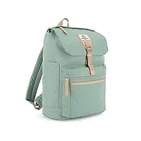 seventeen london - sac à dos 'fulham' moderne et élégant en vert pastel - style designer et classique - parfait pour un ordinateur portable jusqu'à 15"