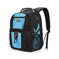 ankuer grand sac à dos de voyage pour ordinateur portable de 50 l, sac à dos de voyage pour l'école, sac de voyage antivol tsa, bleu, 17 inch laptop backpack, sac à dos de voyage