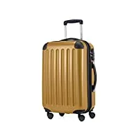 hauptstadtkoffer - alex - bagage à main rigide, valise cabine, 4 roues doubles, tsa, 55 cm, 42 litres, or d'automne