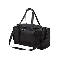 sac de voyage tactique 40l sac fourre-tout molle avec bandoulière pour salle de gym, sport, week-end, sac de voyage (40l, noir)