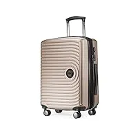 hauptstadtkoffer mitte - bagage à main 55x40x23, tsa, 4 roulettes, valise de voyage, valise rigide, valise à roulettes, valise bagage à main, valise bagage cabine, champagne