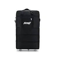 radefasun sac de voyage oxford extensible extra large avec roulettes - imperméable et léger - valise pliable, noir, l,