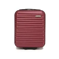 wittchen valise de voyage bagage à main valise cabine valise rigide en abs avec 4 roulettes pivotantes serrure à combinaison poignée télescopique groove line taille xs bourgogne