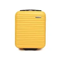 wittchen valise de voyage bagage à main valise cabine valise rigide en abs avec 4 roulettes pivotantes serrure à combinaison poignée télescopique groove line taille xs jaune