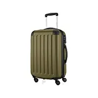 hauptstadtkoffer - spree - bagage à main rigide, valise cabine extensible, 4 roues doubles, tsa, 55 cm, 42 litres, avocat