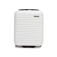 wittchen valise de voyage bagage à main valise cabine valise rigide en abs avec 4 roulettes pivotantes serrure à combinaison poignée télescopique groove line taille xs blanc