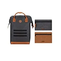 cabaia - modèle londres - sac à dos avec 2 poches - maxi - 25l - déperlant et garantie à vie - elegant pour homme et femme - ecole, voyage et affaires - certifié vegan