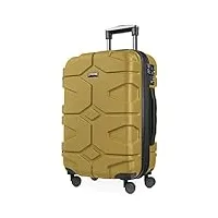 hauptstadtkoffer - x-kölln - bagage à main rigide, valise cabine, 4 roues, 55 cm, 43-50 litres, or d'automne