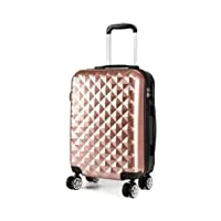 kono valise cabine 55cm bagage a main avec serrure et 4 roulettes (nue-upgrade, s)