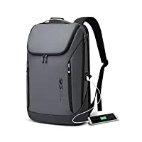 bange sac à dos intelligent d'affaires sac à dos étanche pour ordinateur portable 15,6 pouces avec port de charge usb, sac à dos de voyage durable, gris