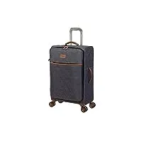 it luggage beach stripes 66 cm softside valise à 8 roues, noir/gris, 66 cm, beach stripes 66 cm softside valise à 8 roues