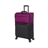 it luggage valise à roulettes duo-tone 78,7 cm à 8 roues à carreaux softside vichy rouge fuchsia/aimant, 78,7 cm