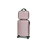 valise cabine - petite taille - bagages à main - conforme aux nouvelles réglementation de easyjet (bagage à main avec vanity, rose gold)