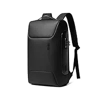 wqxd rétro sac à dos business en tissu d'oxford léger, hommes ultra-mince imperméable ordinateur daypack, extensible, loisirs, sac à dos de voyage extérieur (color : black, taille : 15.6inchs)