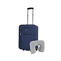 itaca - valise cabine avion - bagages cabine résistant - petite valise semi rigide - bagage cabine - valise ultra légère - bagage cabine en matériau eva t71950b, bleu marine
