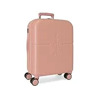 pepe jeans highlight valise de cabine rose 40 x 55 x 20 cm rigide abs fermeture tsa intégrée 37 l 2,74 kg 4 roulettes doubles extensibles bagage à main