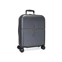 pepe jeans highlight valise de cabine bleue 40 x 55 x 20 cm rigide abs fermeture tsa intégrée 37 l 3,22 kg 4 roues doubles bagage à main