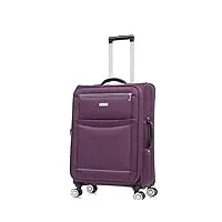 dk luggage valise légère wls08 4 roues, violet, cabin, valise 4 roues