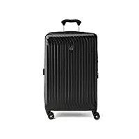 travelpro maxlite air bagage à main extensible rigide, 8 roues, valise légère à coque rigide en polycarbonate, noir, carreaux moyen 64 cm