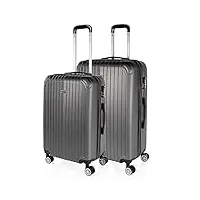 itaca - valise moyenne, valises rigides, valise rigide, valise semaine pour tout voyage, valise soute de luxe t71560b, anthracite
