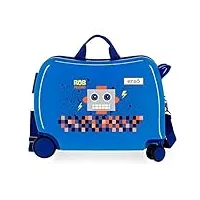 enso rob friend valise pour enfant bleu 50 x 38 x 20 cm rigide abs fermeture à combinaison latérale 34 l 1,8 kg 4 roues Équipement à main