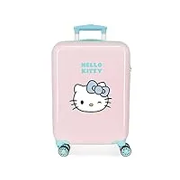 hello kitty wink valise de cabine rose 38 x 55 x 20 cm rigide abs fermeture à combinaison latérale 34 l 2 kg 4 roues doubles Équipement à main
