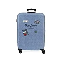 pepe jeans valise de cabine numérique, damon, valise moyenne