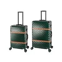 travelhouse paris valise de voyage à roulettes cadre en aluminium grand choix de couleurs (s,m,l,xl), vert, koffer-set (m+l), ensemble de valises